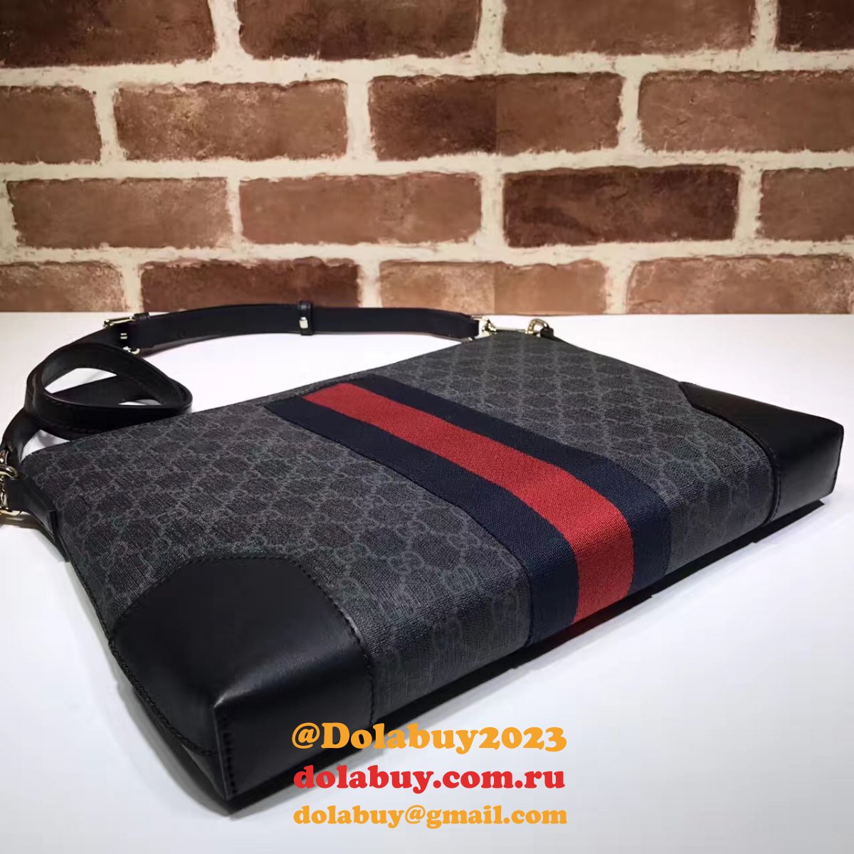 7 star G*u*i fake 474139 gg supreme wide messenger