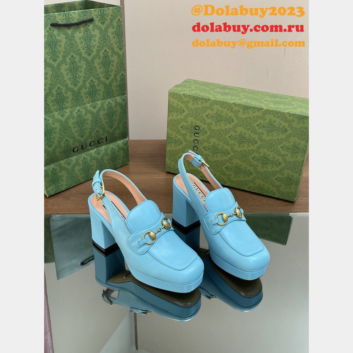 lady horsebit gg G*u*i replicas slingback pumps shoes