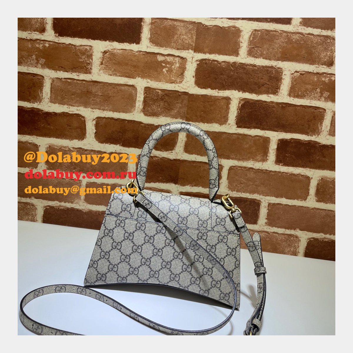g*u*i x Ba1en*iaga top quality 658575 replica hourglass small top handle bag