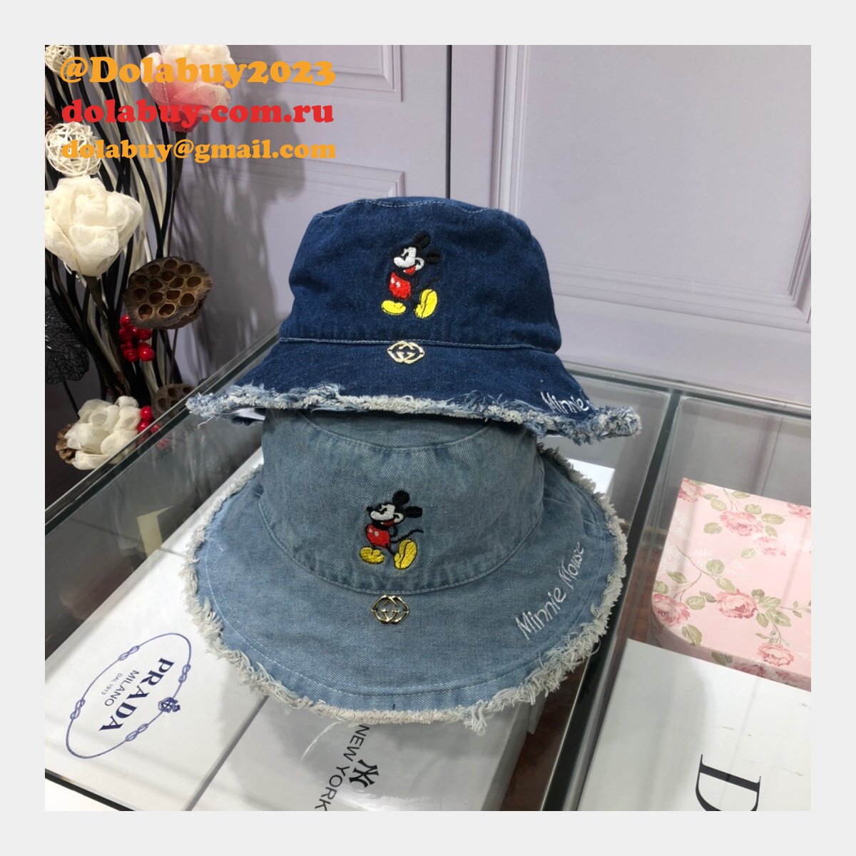 designer G*u*i mickey fisherman high quality hat