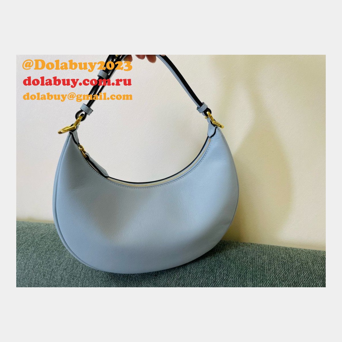 best F**di F**digraphy leather shoulder hobo bag