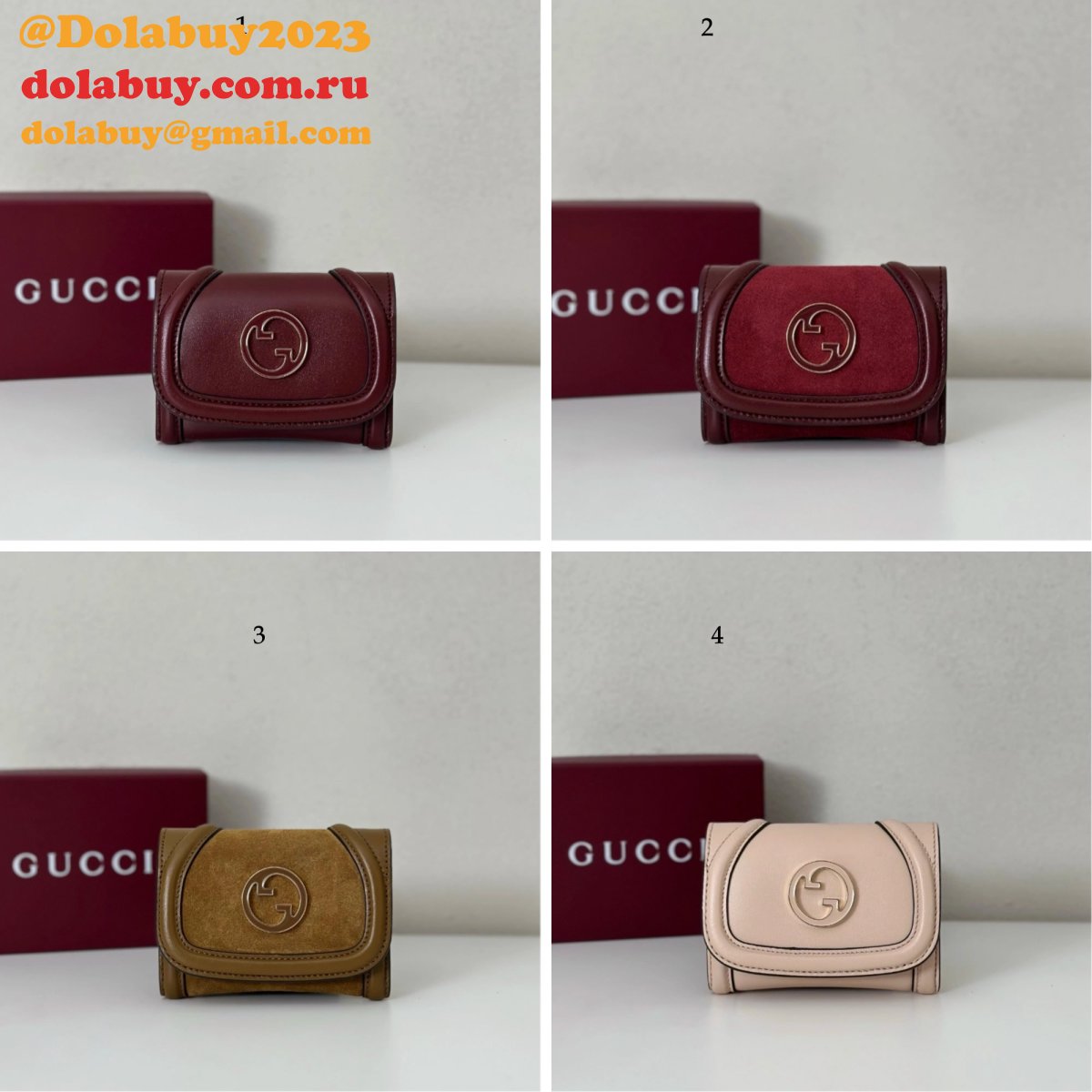 G*u*i wholesale 818795 blondie card case leather wallets