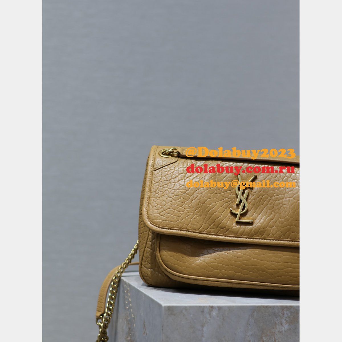 Best 28/22cm Replica Saint Laurent Niki 633158/633151 Khaki Bags