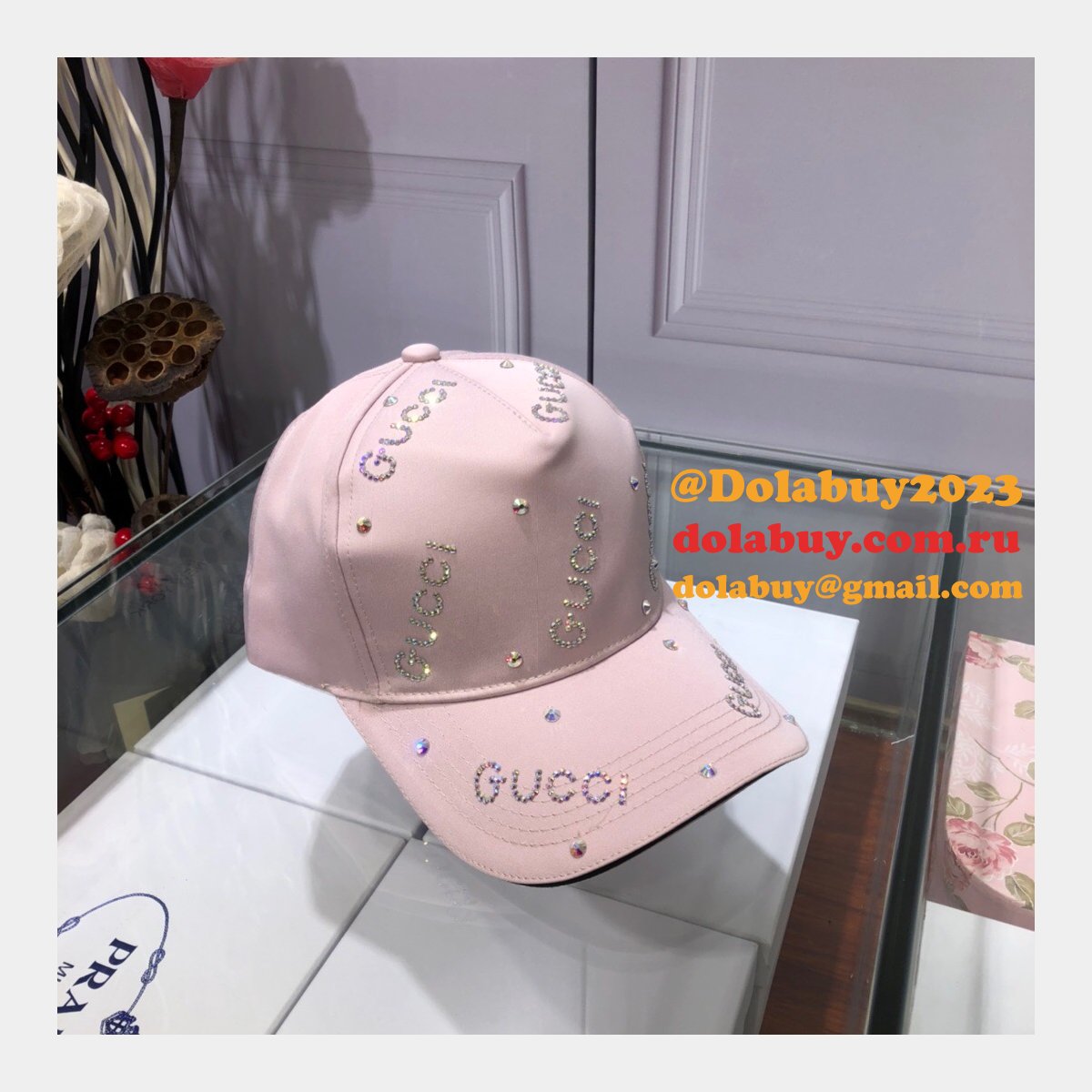 fashion g*u*i with Di*m*nd logo baseball cap