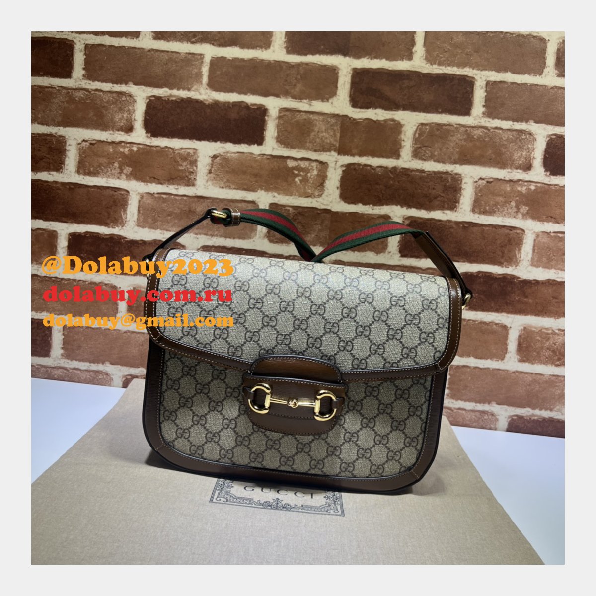 G*u*i horsebit 700457 best 1955 crossbody 1:1 mirror beige bag