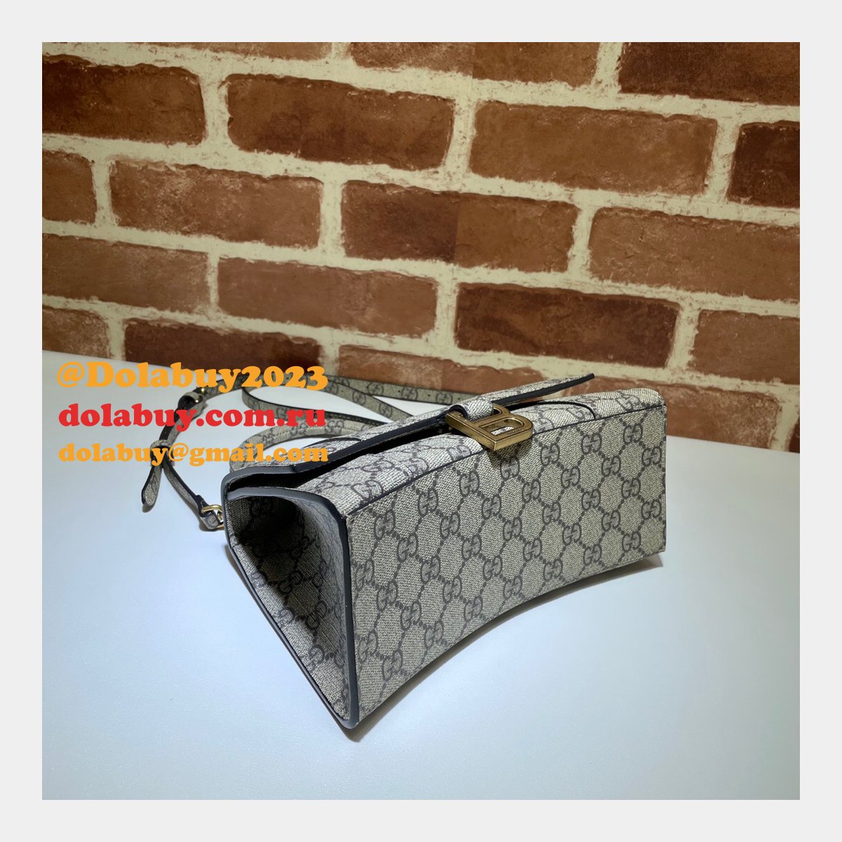 g*u*i x Ba1en*iaga top quality 658575 replica hourglass small top handle bag