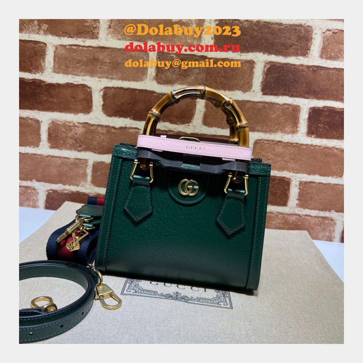 G*u*i designer replica 702732 diana mini tote bag leather