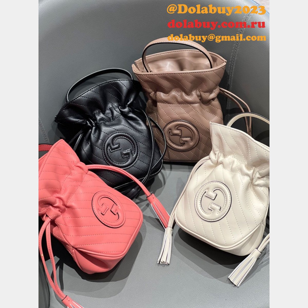 top quality G*u*i blondie mini backet bag 760313 replica