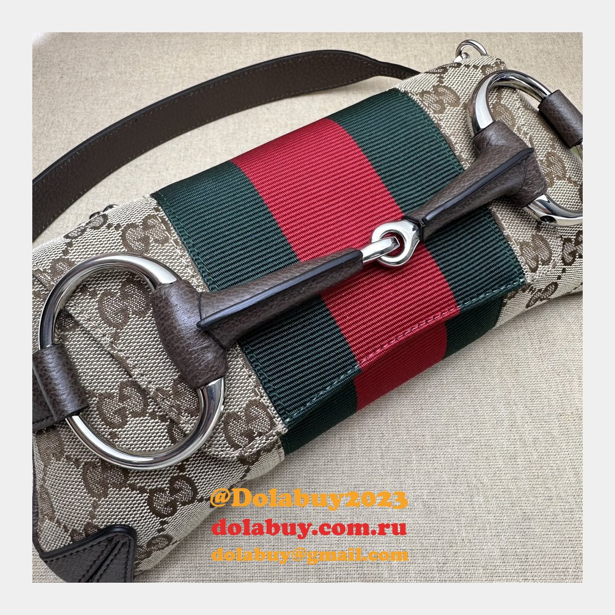 G*u*i designer 764339 horsebit chain knockoff shoulder bag