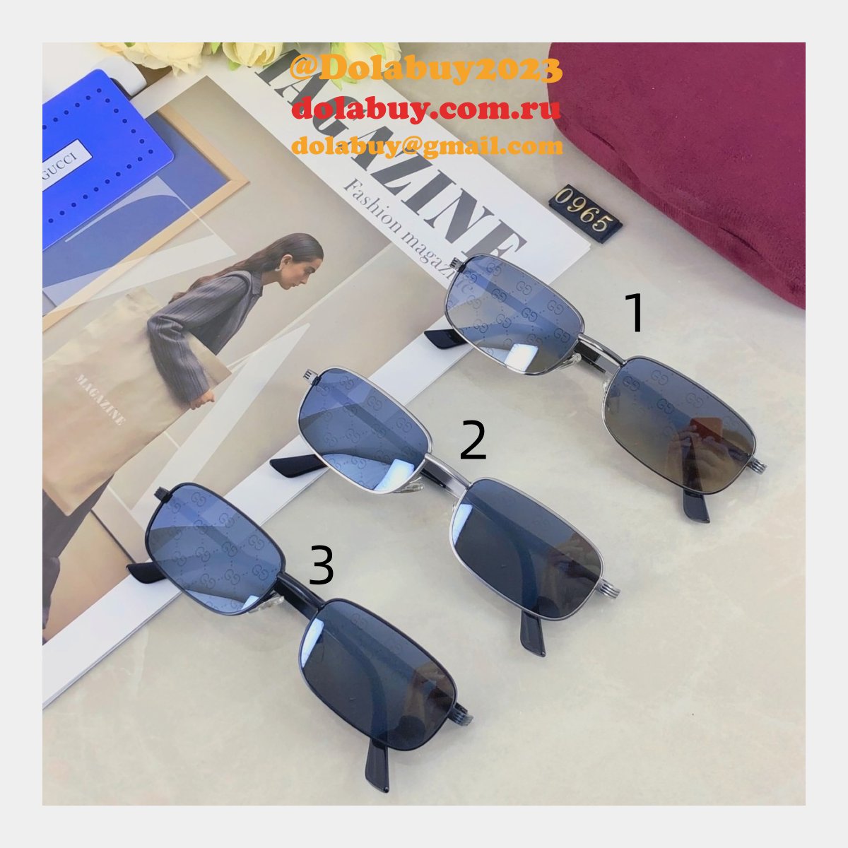 G*u*i 2025 retro versatile sunglasses