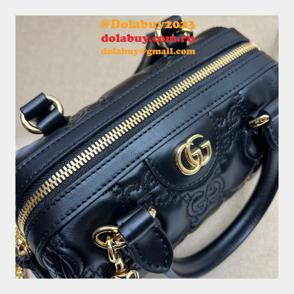 G*u*i best perfect gg matelassé leather top handle 702251 replica bag
