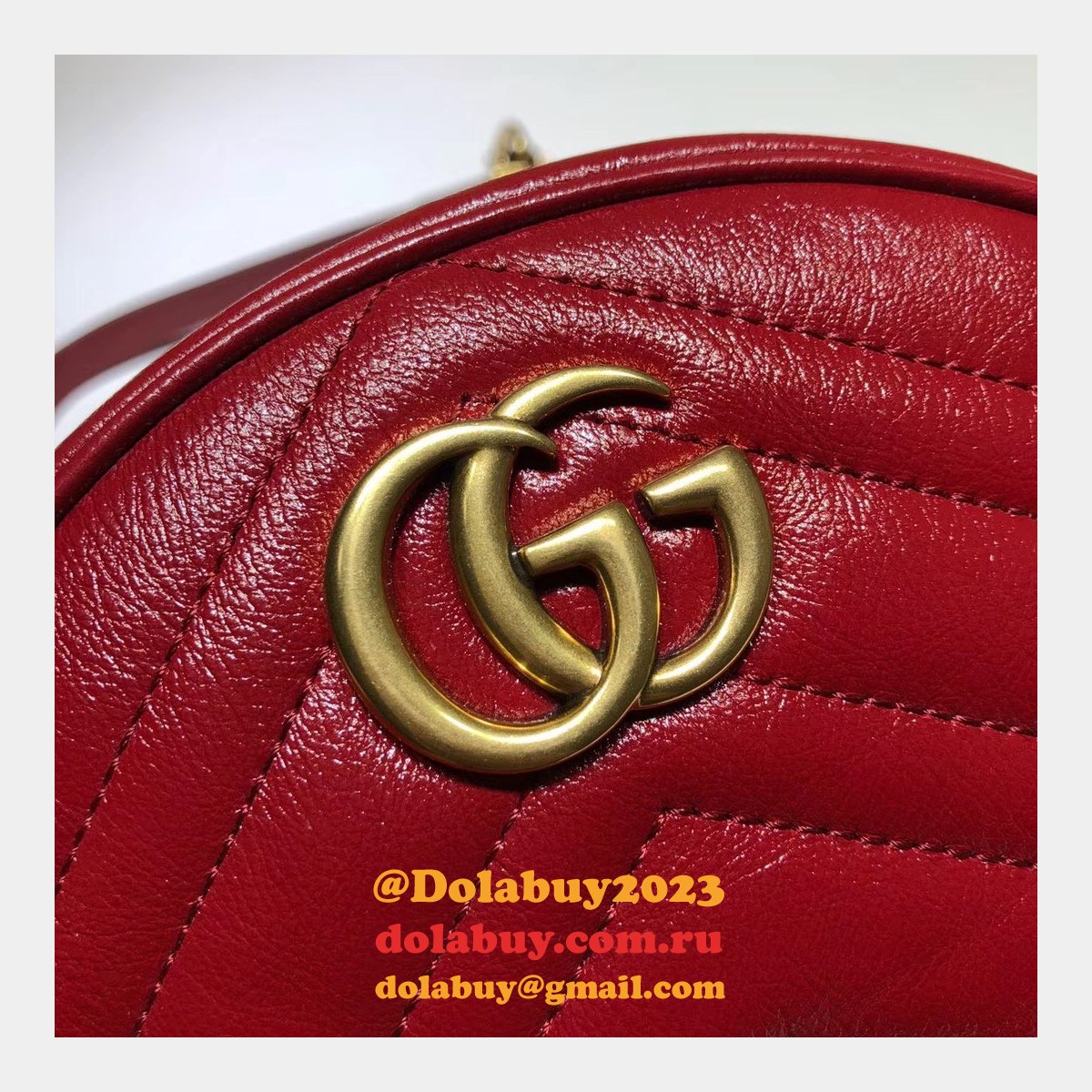 top quality 550154 G*u*i gg marmont mini round shoulder bag