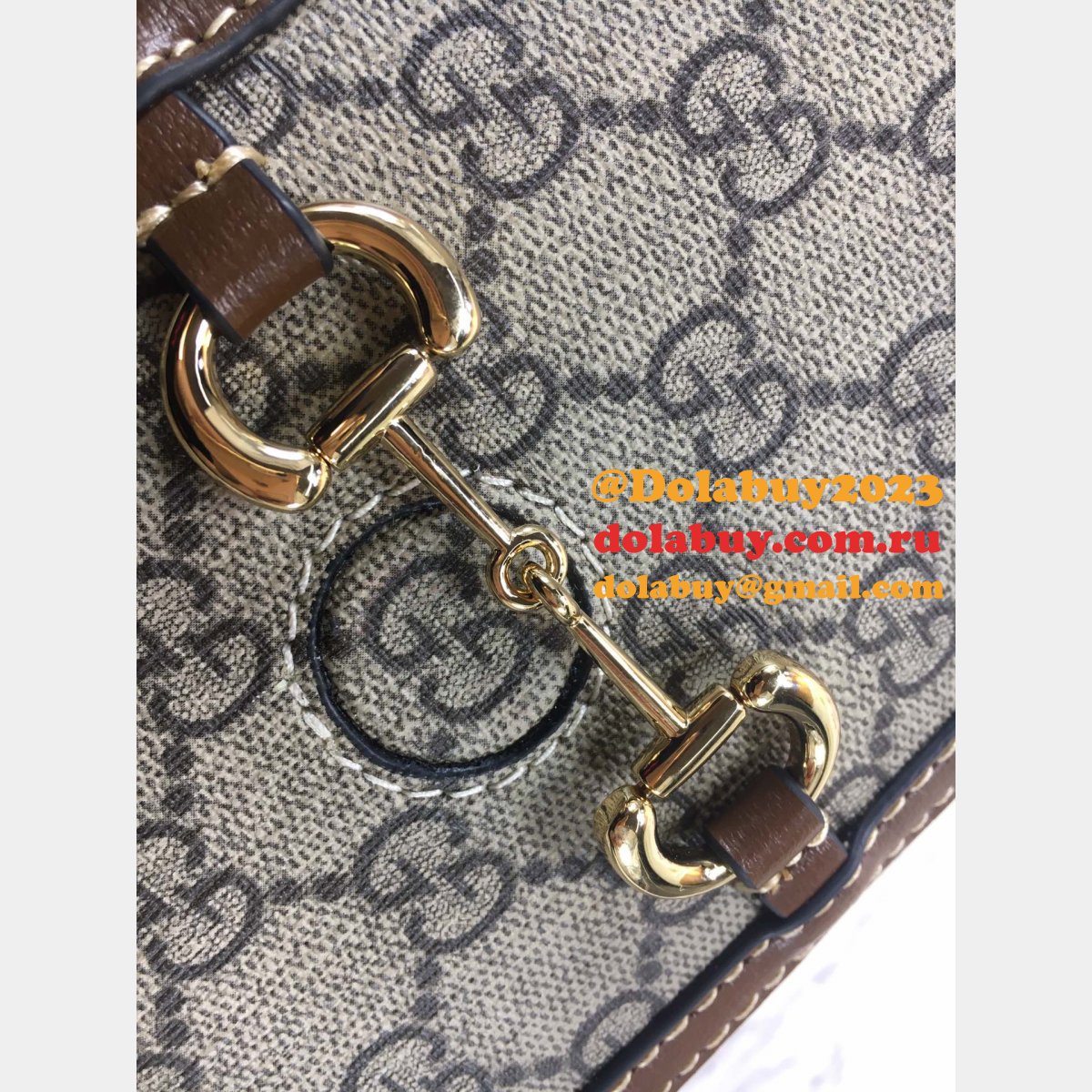 replica G*u*i brown G*u*i horsebit 1955 mini 625615 bag