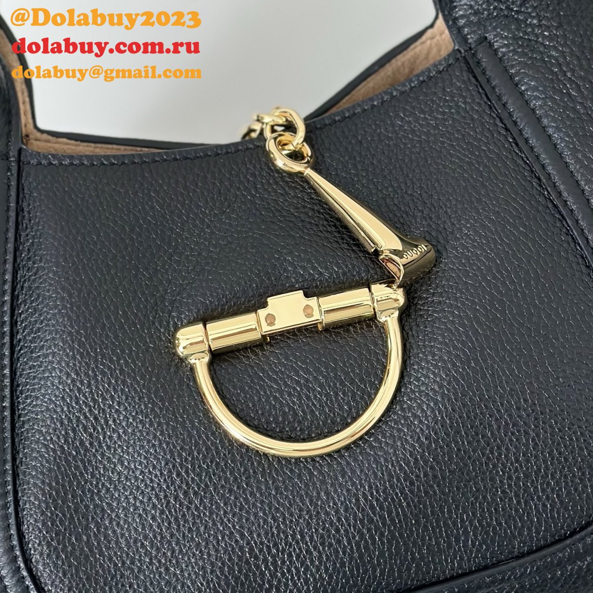 duplicate 837467 G*u*i softbit small shoulder aaa+ black bag