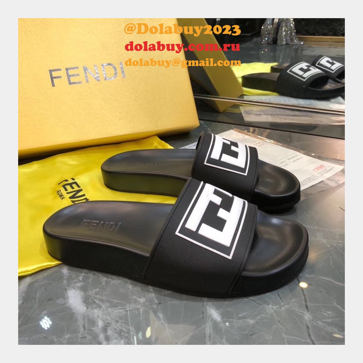 fashion F**di casual slippers