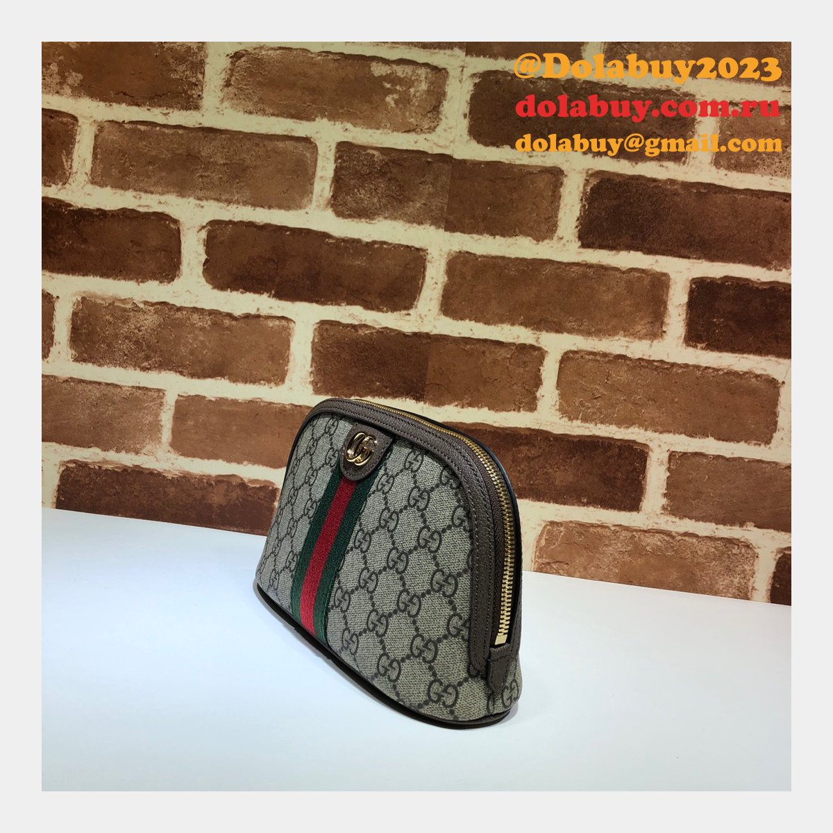 knockoff G*u*i ophidia 625551 cosmetic case 7 star gg supreme canvas