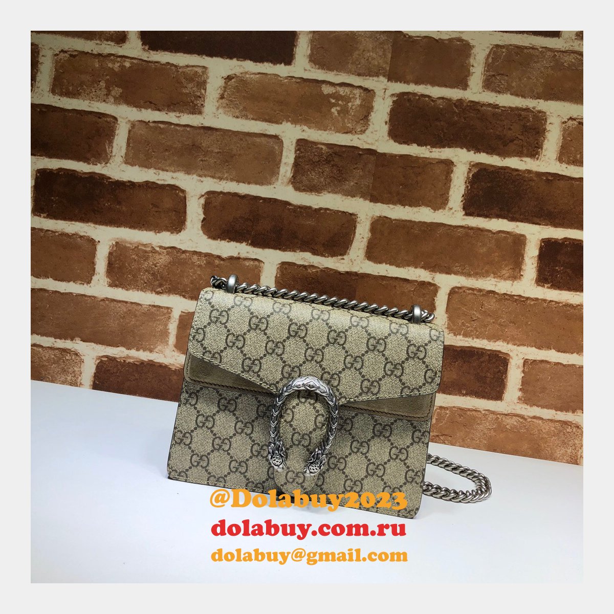 G*u*i high quality 421970 dionysus gg supreme mini beige bag