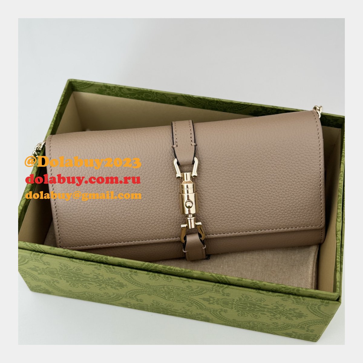 replica 652681 jackie 1961 chain wallet G*u*i aaa+ bag