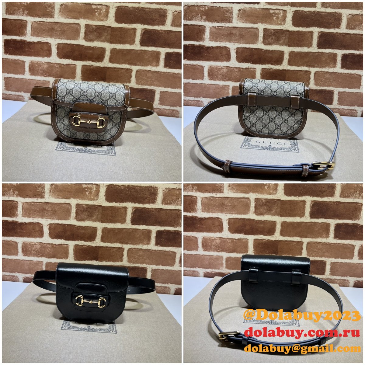 G*u*i duplicate horsebit 1955 rounded belt 760198 high quality bag