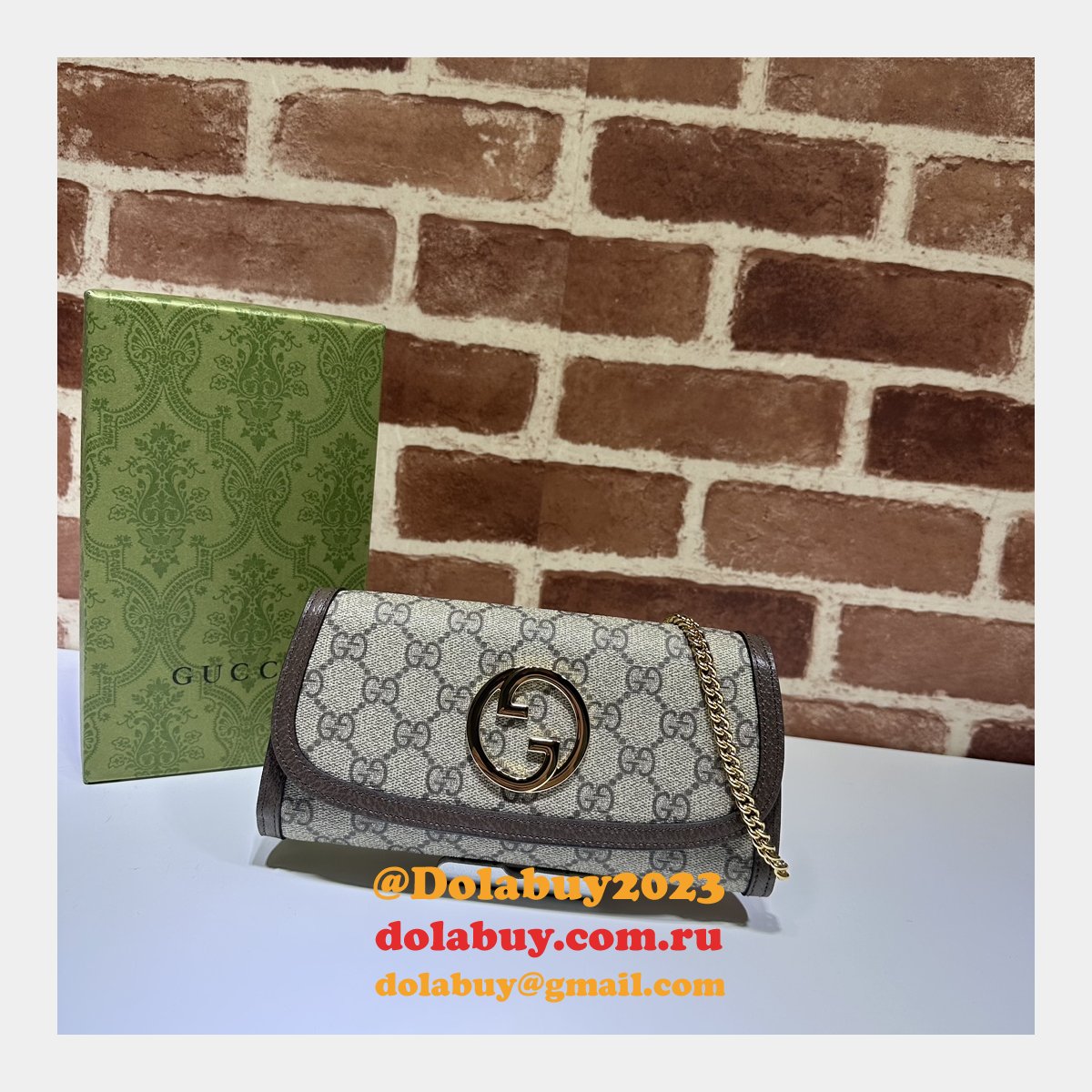 blondie chain wallet 725215 replica G*u*i luxury bag