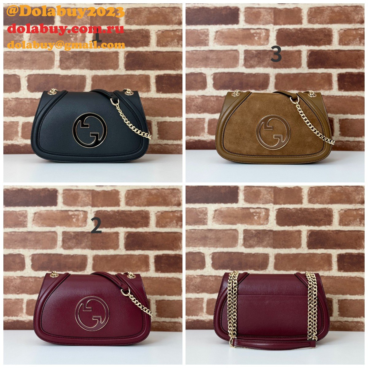G*u*i replicas 815715 blondie chain shoulder 1:1 mirror bag