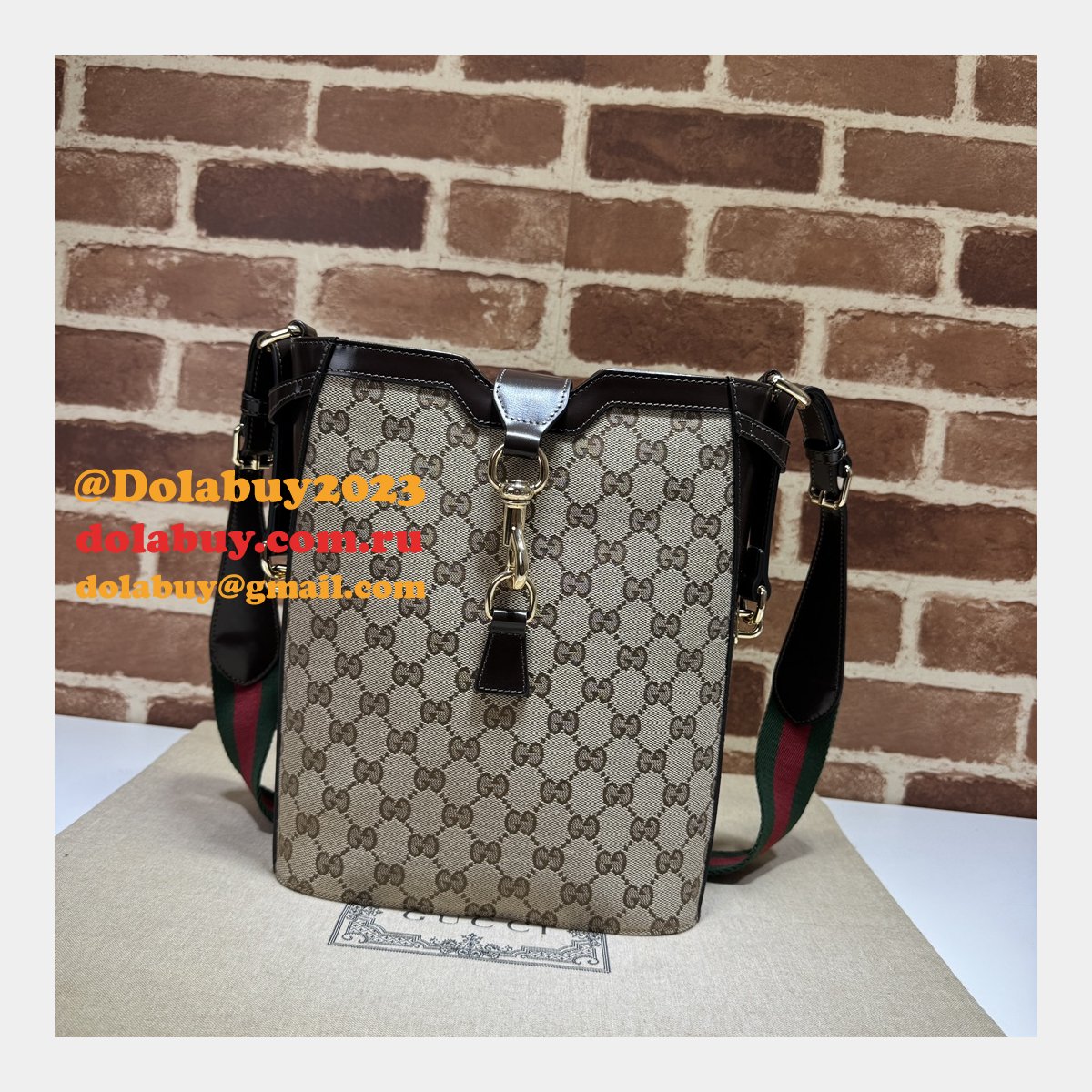 G*u*i 7 star 782911 original bucket shoulder fake bag