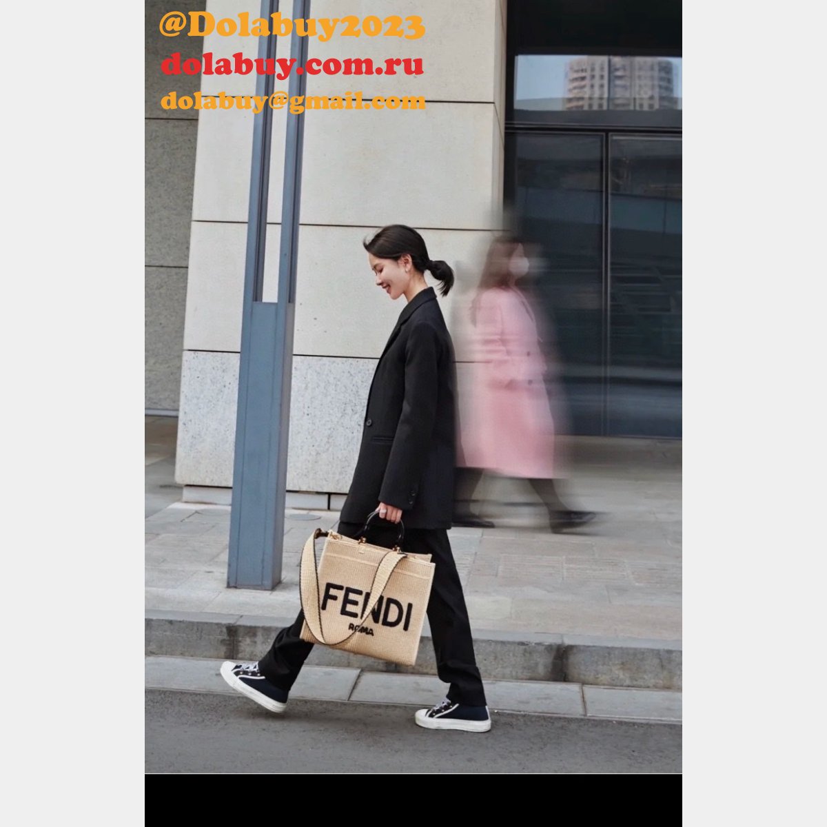 top quality F**di summer raffia shopping bag wholesale