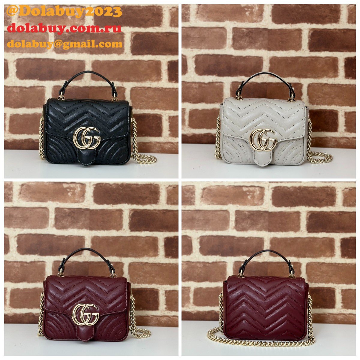 best gg marmont G*u*i 811238 top handle knockoff bag