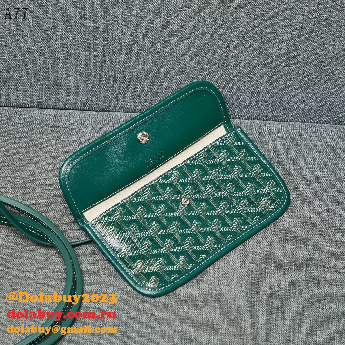UK Goyard Classic Chevron St. Louis PM Totes Green Bags