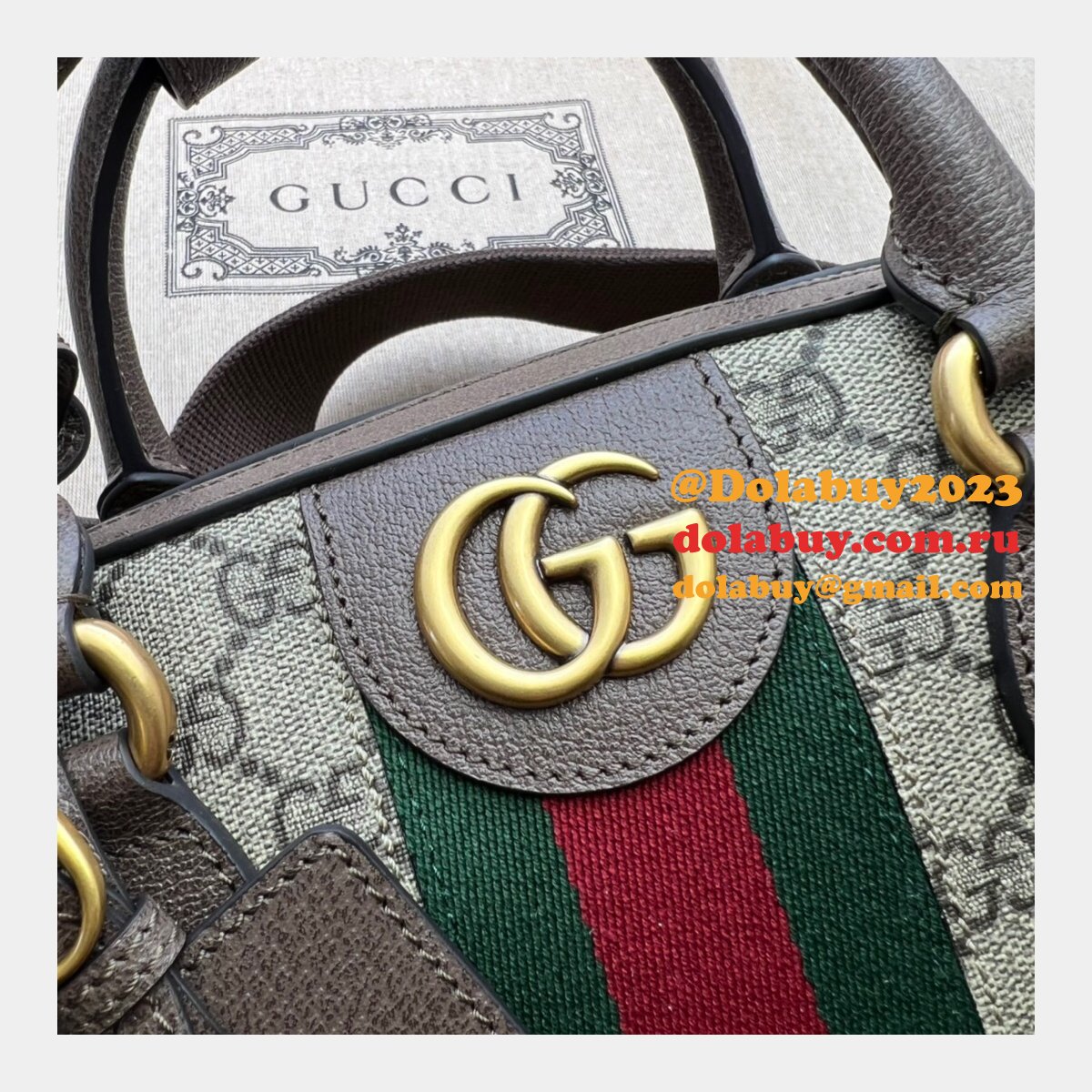 top quality g*u*i uk savoy 724654 bowling ebony Svp*me tote bag
