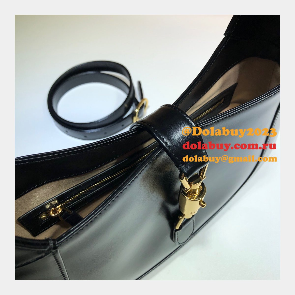 designer replica G*u*i jackie 1961 hobo bag 636709 leather