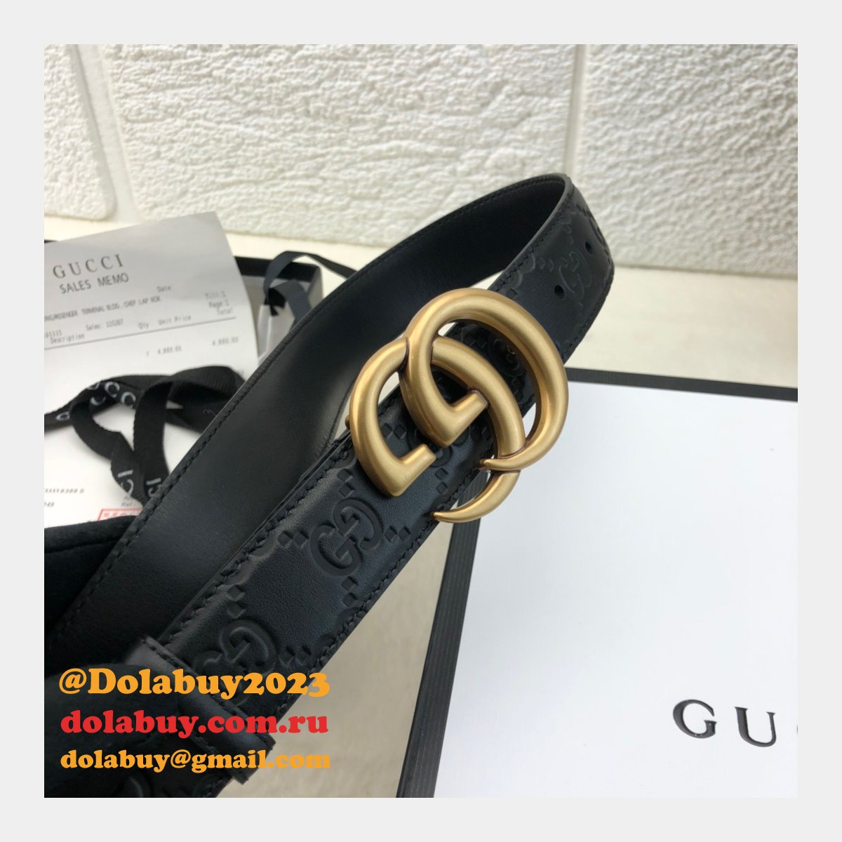 copy G*u*i perfect leather 7 star 3.0cm belts black