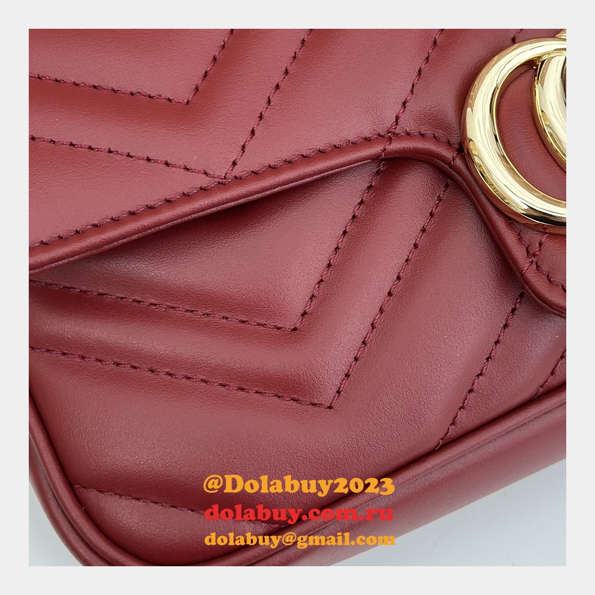 G*u*i replica gg marmont mini crossbody luxury 751526 red bag