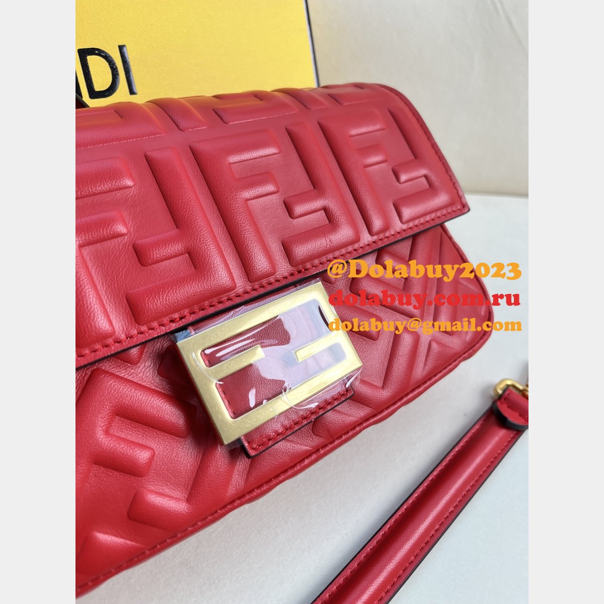 top quality F**di iconic baguette medium nappa handbag